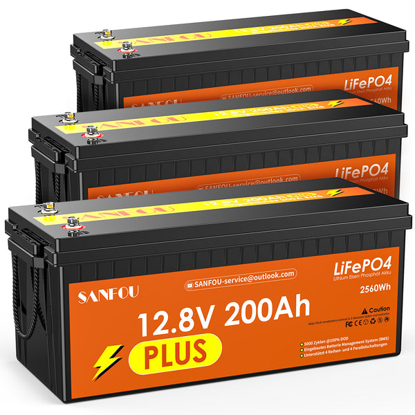 SANFOU 12.8V 200Ah PLUS LiFePO4 Battery Pack 3