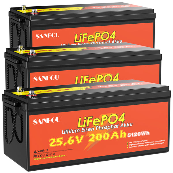 SANFOU 25.6V 200Ah LiFePO4 Battery Pack 3